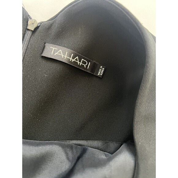 Tahari Dress Y2K 90’s Slim Scoop Neck Size 2 90’s Slim Pencil F65 - Picture 4 of 8